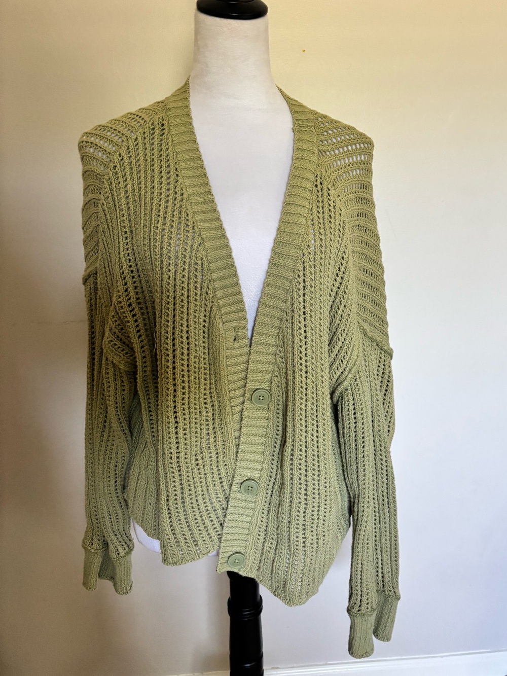 AE V-Neck Button-Up Cardigan - LARGE